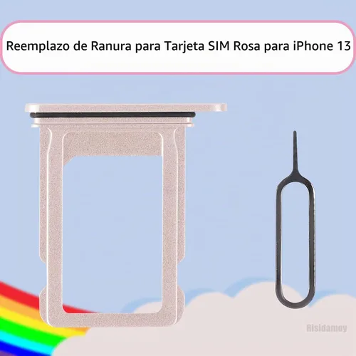 Vista 2 de Para iPhone 13 Rosa Solo Tarjeta SIM Bandeja de Reemplazo