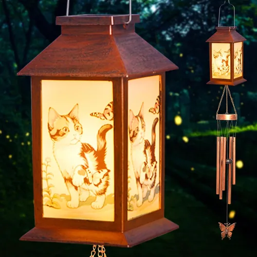 Vista 18 de JOBOSI Ramo de la madre, carillón de viento conmemorativo con tubo negro, regalos decorativos, adecuado para interiores y exteriores, perfecto