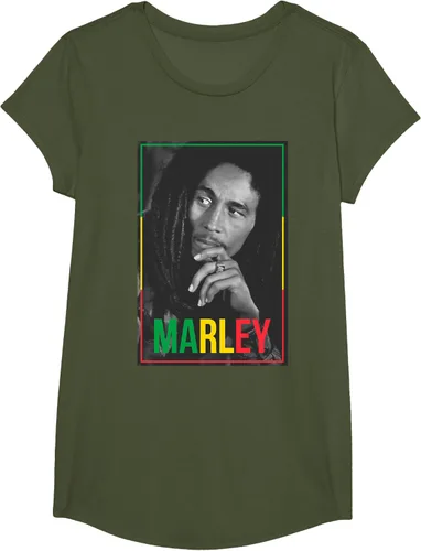 Vista 71 de Camiseta blanca oficial de Bob Marley Photo S Negro