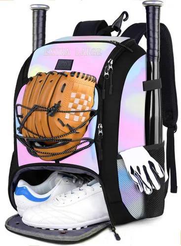 Vista 17 de MATEIN Mochila de Béisbol, Bolsa de Bate de Sóftbol con Compartimento para Zapatos para Jóvenes, Niños y Adultos, Bolsa de Béisbol Ligera con Gancho