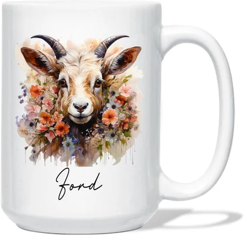 Vista 27 de Taza de café de oso – Regalo personalizado para amantes, taza de té de animales salvajes con flores, regalo de cerámica personalizado para amantes