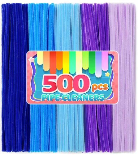 Vista 28 de IOOLEEM - Limpiapipas, 200 tallos de chenilla para hacer flores de color rosa claro