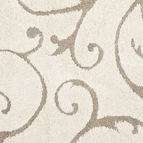 Vista 7 de SAFAVIEH Florida Shag Collection - Alfombra decorativa, 2 x 3 pies, color crema y beige, diseño de volutas, no desprende pelusa y fácil de limpiar