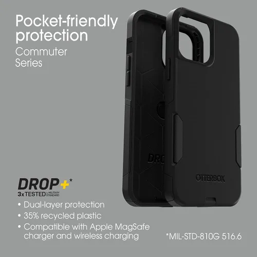 Vista 6 de OtterBox Commuter Series - Funda para iPhone 13 PRO MAX y iPhone 12 PRO MAX (solamente) embalaje no minorista, forma remachadora