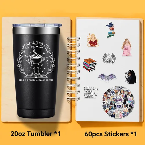 Vista 4 de BIRGILT Suriel Tea Co Velaris Taza 20oz - Regalos de Mercancía Acotar para Lectores Amantes de los Libros Mujeres - Taza de A Court of Thorns and
