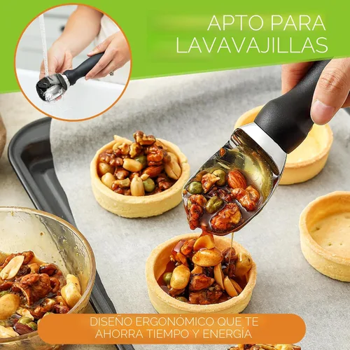 Vista 7 de Spring Chef - Cuchara para helado resistente con mango cómodo - Cuchara profesional para helado para gelato, sorbete, masa de galletas, melón, yogur