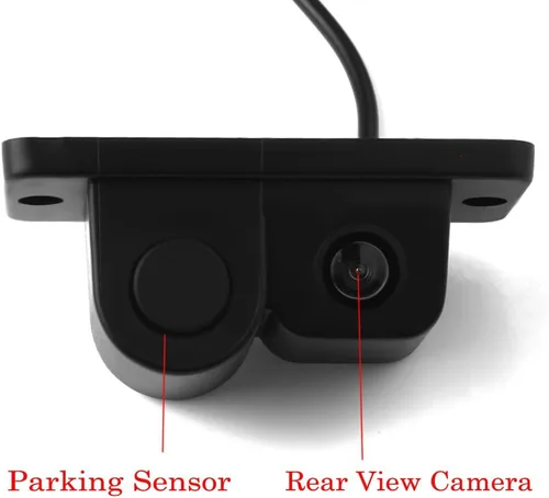 Vista 6 de Impermeable 2 en 1 HD 170 grados ángulo de visión amplio coche reversa cámara de visión trasera con sensor de estacionamiento radar incorporado