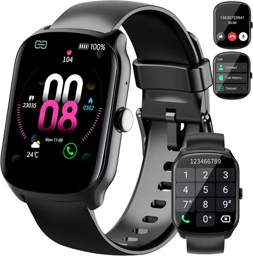 Vista 8 de Reloj inteligente para hombres y mujeres, reloj inteligente HD de 1.95 pulgadas (marcación/respuesta de llamadas), monitor de frecuencia