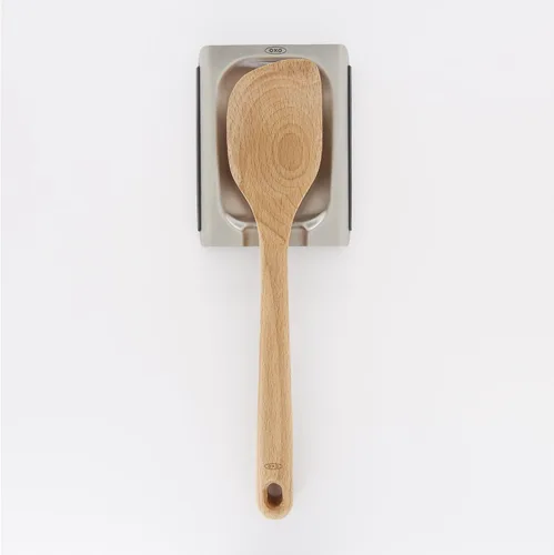 Vista 7 de OXO Good Grips - Juego de utensilios de madera de 3 piezas y cuchara de esquina de madera Good Grips, color marrón, juego de 1