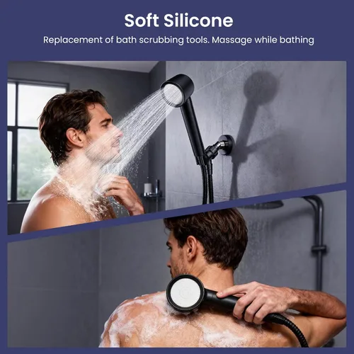 Vista 7 de Ion Drops Filtered Shower Head with Handheld, High Pressure Shower Heads with 3 Spray, Showerhead with Filters Hand held for Hard Water, Remove