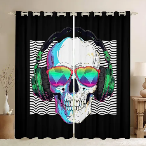 Vista 25 de Erosebridal Cortinas de baloncesto de béisbol, fútbol, rugby, tratamiento de ventanas para niños, niñas, adolescentes, con temática de deportes