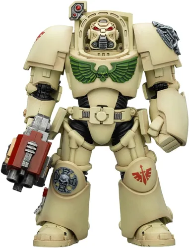 Vista 54 de JOYTOY Black Templars Warhammer 40k 1/18 Figura de acción Black Templars Terminator 1 con espada de poder y bolter de tormenta, regalos