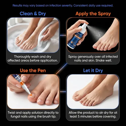 Vista 5 de Tratamiento del espray del pie de los atletas, pluma extra fuerte de la reparación de las uñas del pie Pluma extra fuerte para tratamiento