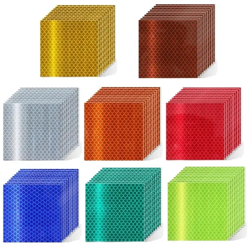 Vista 200 de Pegatinas reflectantes 1 pulgada de diámetro Redondas Reflectoras, Cinta adhesiva impermeable al aire libre de alta visibilidad (80 piezas)