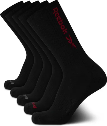 Vista 13 de Reebok Calcetines deportivos acolchados que absorben la humedad, paquete de Todo negro
