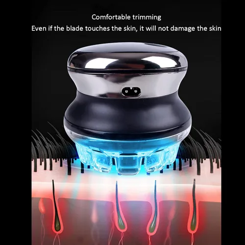 Vista 4 de Afeitadoras de cabeza para hombres calvos, kit de aseo de afeitado impermeable, maquinilla de afeitar eléctrica recargable
