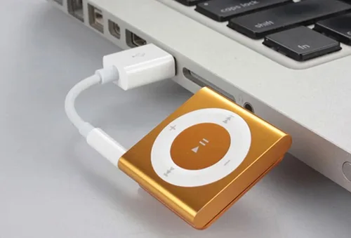 Vista 6 de iAbler Cable para iPod Shufle, paquete de 2 conectores de 0.138 in a USB, cargador de alimentación USB, cable de transferencia de datos para iPod