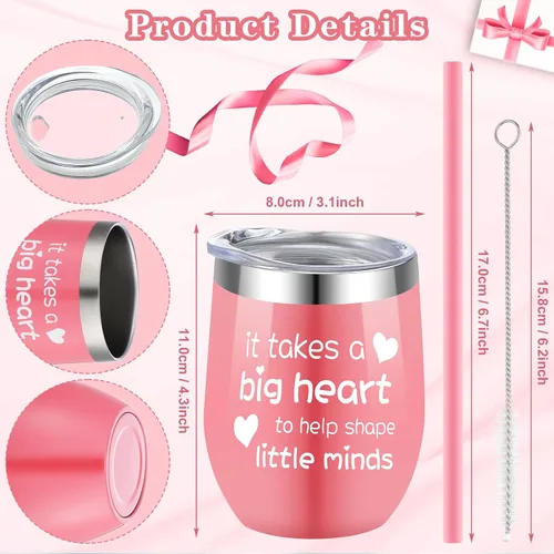 Vista 2 de Cunhill Juego de 2 tazas de regalo de agradecimiento para mujeres, taza de café, recuerdo y decoración de graduación de pisapapeles