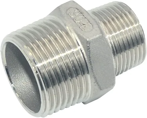 Vista 4 de 1 "x 3/4" macho hexagonal pezón reductor roscado conector tubería/adaptador, acero inoxidable 304 NPT