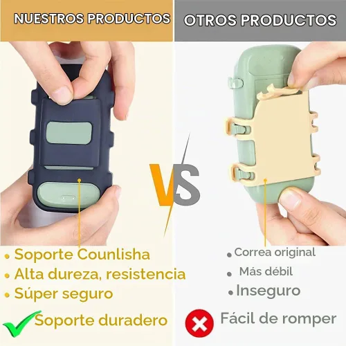 Vista 5 de Soporte de silicona compatible con rastreador de perros Tractive XL GPS Negro