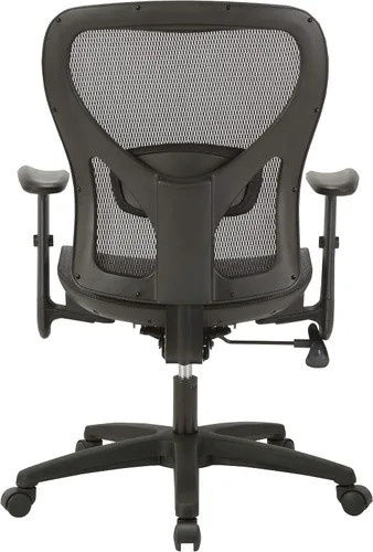 Vista 4 de Lorell, LLR83293, SOHO Silla de trabajo negra con respaldo medio de malla
