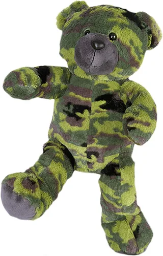 Vista 3 de GI camuflaje Bear 16" Make Your Own Animal- no Sew – Kit de peluche con lindo mochila.