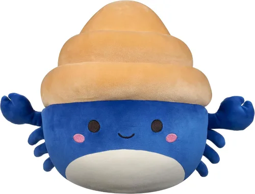 Vista 11 de Squishmallows Original 12 pulgadas Caine la tortuga de cuero naranja con gafas – Peluche oficial Jazwares (tamaño mediano)