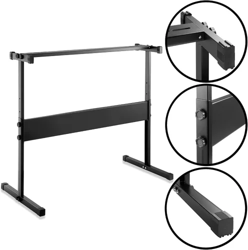 Vista 5 de Piano de teclado electrónico de música de 61 teclas con soporte, auriculares, taburete y micrófono