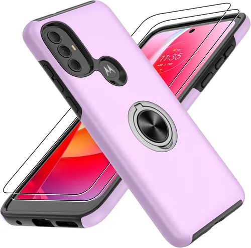 Vista 84 de Gritup - Funda para Galaxy A05S con protector de pantalla HD×2, funda protectora para teléfono a prueba de golpes con soporte magnético de anillo