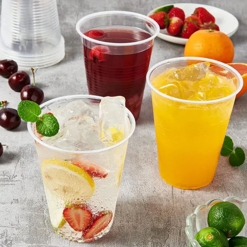Vista 3 de Turbo Bee Paquete de 420 vasos de plástico desechables transparentes de 16 onzas, vasos para bebidas frías/calientes, recipientes de plástico