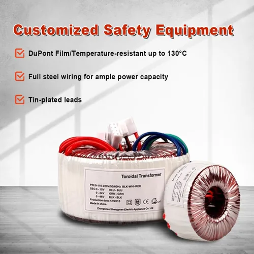 Vista 6 de ATO Transformador toroidal de 120VA para amplificador de audio, monofásico, 110V a 2 * 6V, transformadores toroidales de potencia, para control