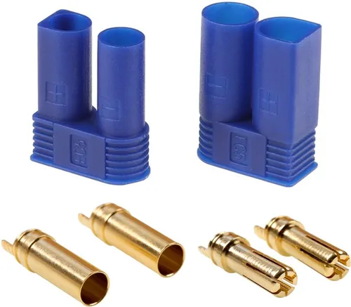 Vista 3 de 5 pares EC5 Banana Plug Conectores EC5 macho hembra 0.197 in oro bala conectores enchufes para RC ESC LIPO batter