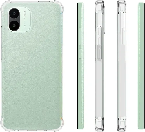 Vista 2 de USTIYA Funda para Xiaomi Redmi A1/Redmi A2 Clear TPU Cuatro Esquinas Cubierta Protectora Transparente Suave Funda