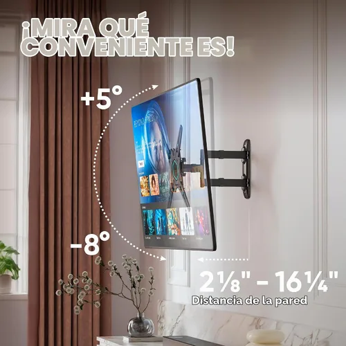 Vista 3 de ONKRON Soporte de pared para TV de movimiento completo 32-65", 77.2 libras