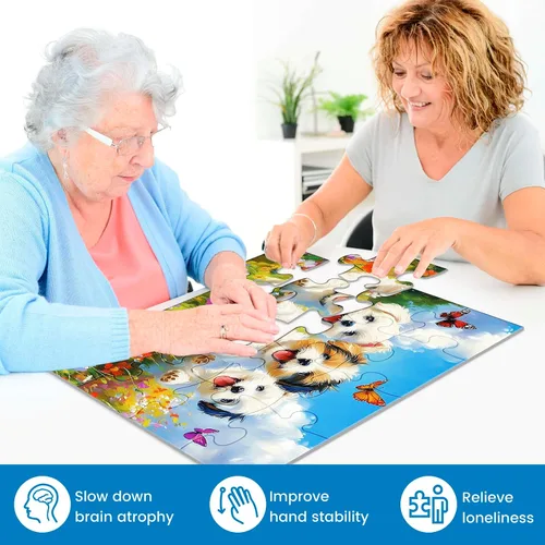 Vista 6 de 6 paquetes de 16 piezas grandes de rompecabezas para personas mayores, productos para demencia y Alzheimer, actividades para personas mayores
