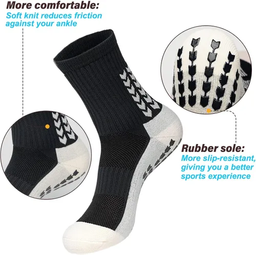 Vista 2 de Calcetines de fútbol antideslizantes, calcetines de fútbol para hombre, para fútbol, baloncesto, hockey, regalo mochila de fútbol (color al azar)