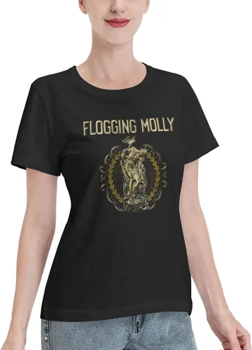Vista 3 de Camiseta de algodón para mujer, cuello redondo, manga corta, para ciclismo