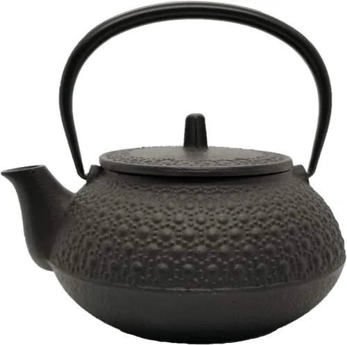 Vista 5 de Iwachu 12803 Tetera de acero inoxidable tipo 3 nueva tortuga Shell negro 0.32 L sin llama directa esmaltada compatible con utensilios de hierro Nambu