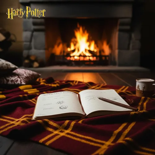 Vista 5 de Diario de piel sintética de Harry Potter con bolígrafo
