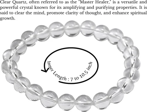 Vista 745 de Amazing Gemstone Crystal Bracelet for Women Men's Gifts - Protection Healing Crystal Bracelet - 8mm Gemstone Beaded Stretchable Bracelet Pulseras