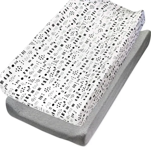 Vista 13 de HonestBaby Funda para cambiador de algodón orgánico, Puntos y Guiones, Talla única