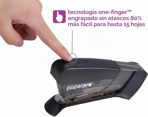 Vista 2 de PaperPro - Engrapadora clásica compacta, 15 hojas, grapado 80% más fácil Surtido