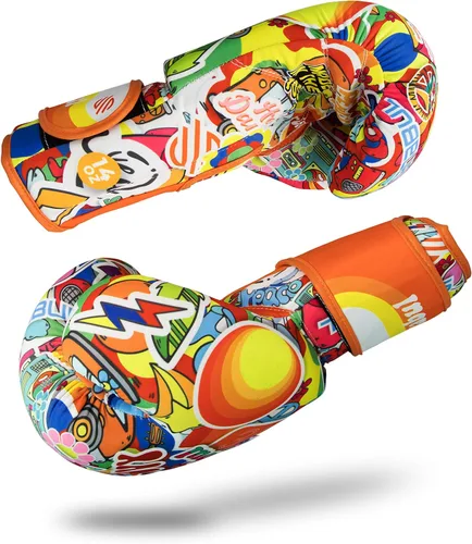 Vista 4 de Guantes de boxeo para adultos Sticker Bomb