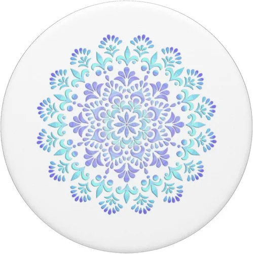 Vista 3 de PopGrip intercambiable con diseño de mandala roseta