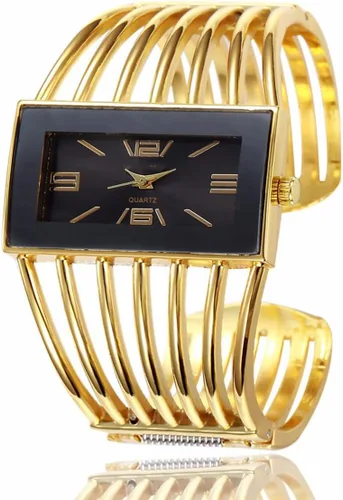 Vista 5 de Relojes de pulsera de moda para mujer, reloj de pulsera analógico de cuarzo con esfera rectangular de lujo, regalos para mujer