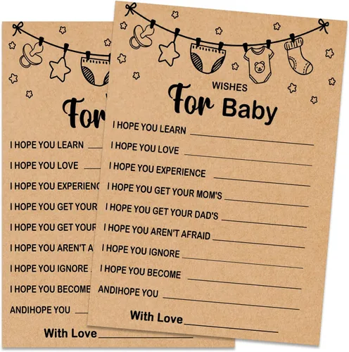 Vista 14 de Baby ABC Juego de Baby Shower, 30 unidades, kraft, juego de mesa, todas las edades, inglés, cartulina, manual, unisex, baby shower y alfabeto