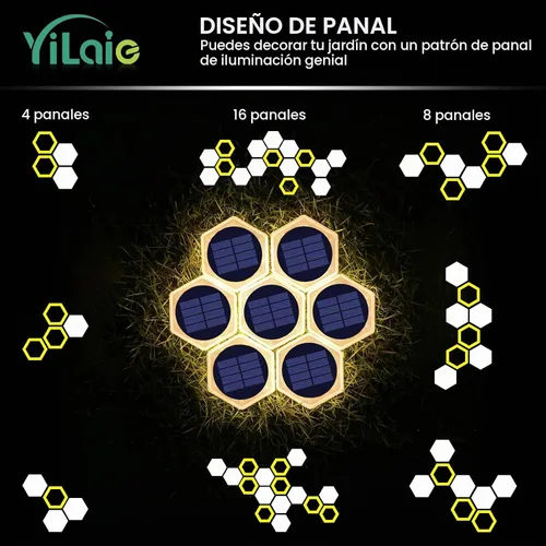 Vista 5 de YiLaie - Luces solares planas para escalera de muelle para exteriores