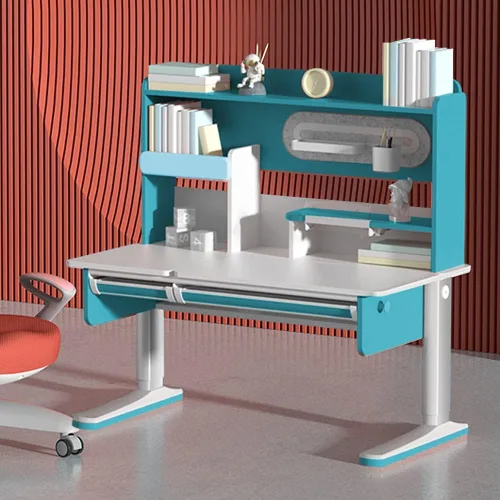 Vista 9 de FCD Escritorio ergonómico de madera para niños, altura ajustable, mesa de estudio, estación de computadora, multifunción, 47.2 pulgadas de ancho