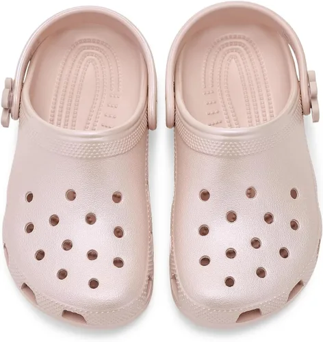 Vista 2 de Crocs Zuecos clásicos unisex para niños con brillo de perlas (niño grande)