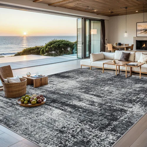Vista 27 de Area Rugs - Alfombra para sala de estar, 4 x 6, lavable, moderna, abstracta, suave, neutra, antideslizante, grande para interiores, resistente a